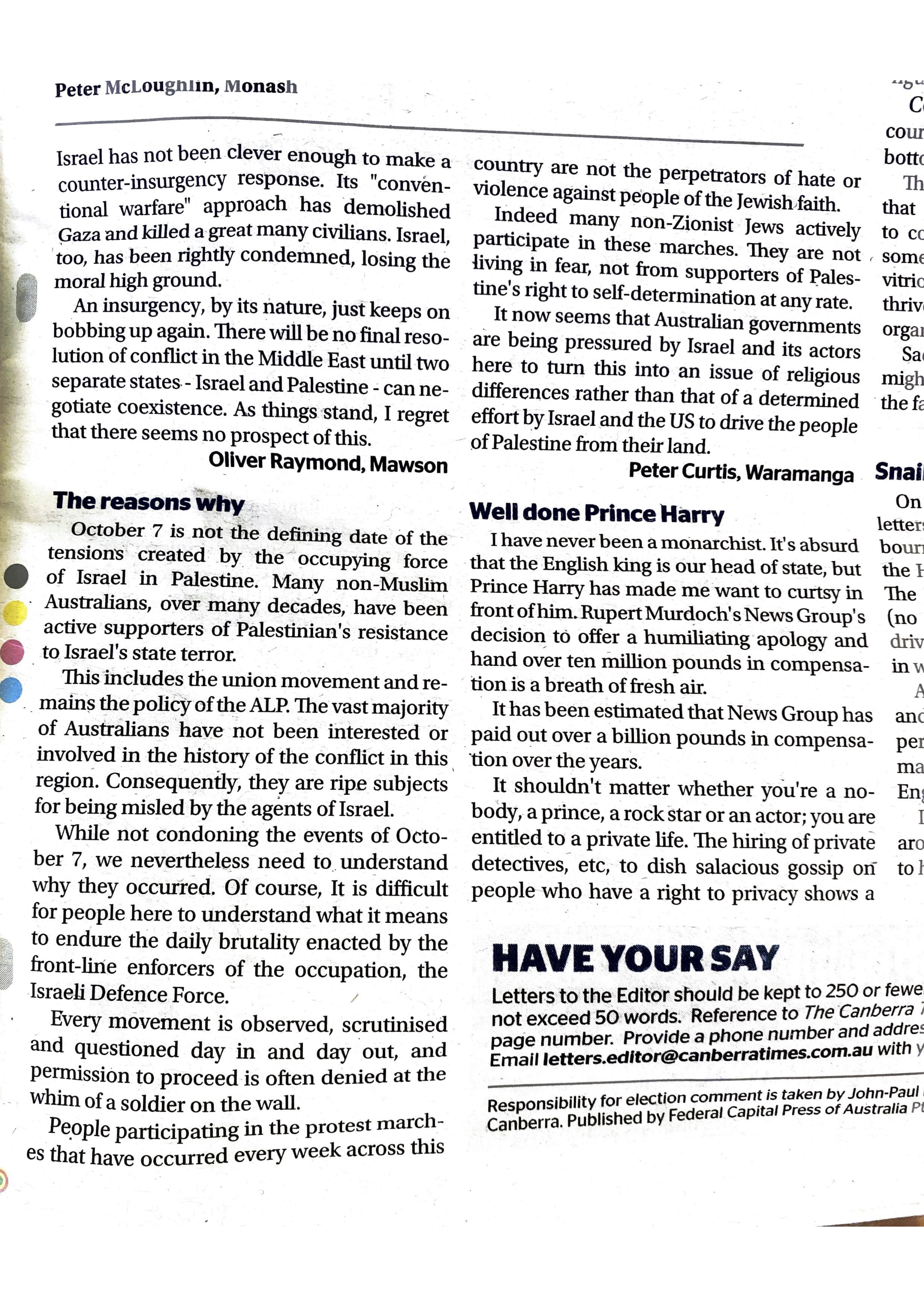Argues that the tensions in Palestine are long-standing and not defined by a single date like October 7. ​ He highlights the support for Palestinian resistance among non-Muslim Australians and the union movement, and criticizes the daily brutality faced by Palestinians under Israeli occupation. ​ He also notes that many non-Zionist Jews support Palestinian self-determination and participate in related protests. 