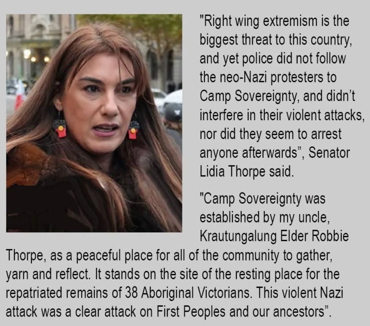 Racist attack on camp sovereignty in Naam